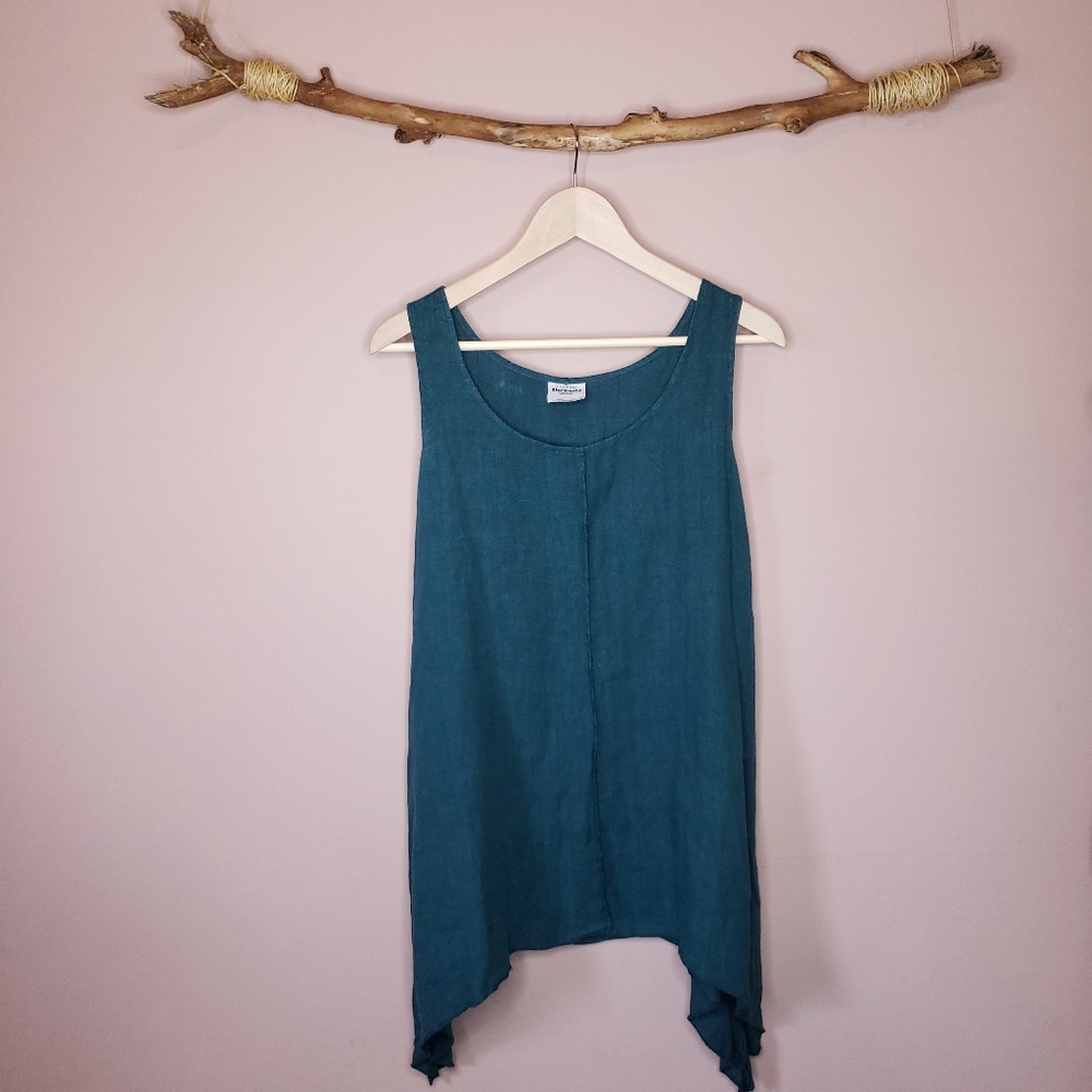 California Threads vintage linen tunic tank top